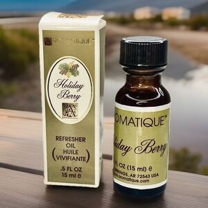 Bottle Aromatique Refresher Oil with Dropper Fragrance Scent Holiday Berry